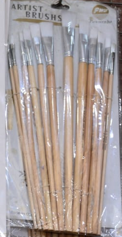 Artist Brushes high quality qalam white Brown 10 Nos  Brand: Keepsmiling