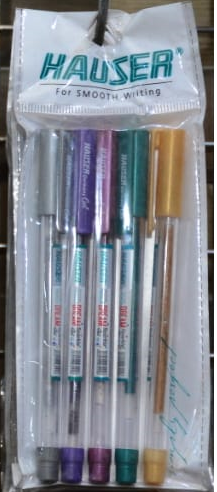 "Hauser gel pen for smoth writing  5 Nos