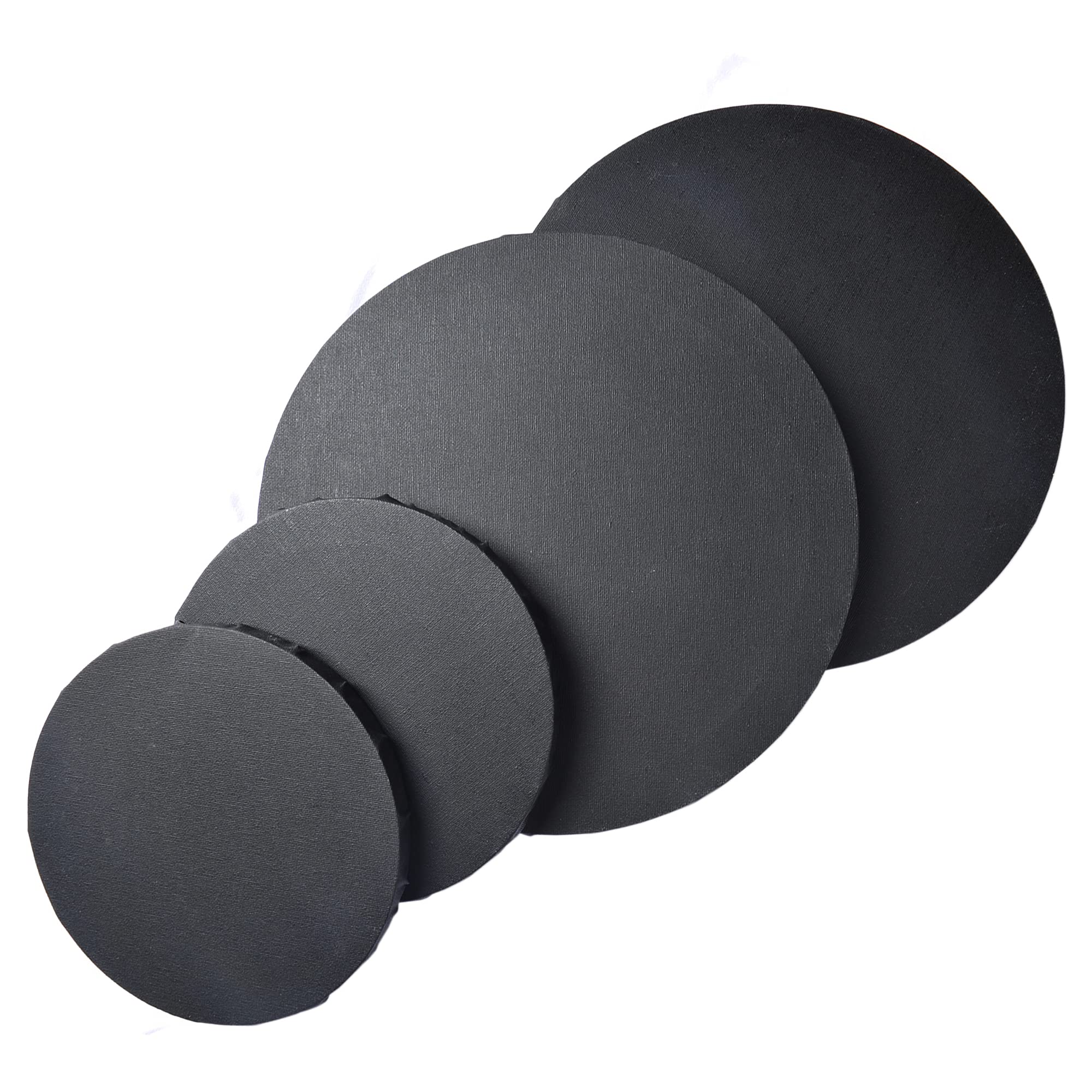 Stretched Canvas Cotton imported Black color Round Hexagonal